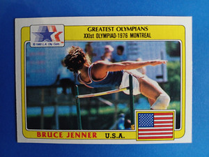 1983 TOPPS GREATEST OLYMPIANS BRUCE JENNER #50 1976 WORLD'S GREATEST ATHLETE