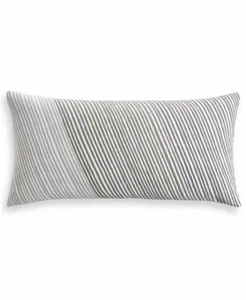 Charter Club Damask Designs Diagonal Stripe 12" X 24" Decorative Pillow in Smoke - Picture 1 of 4
