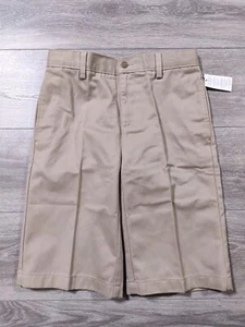 Lands End Shorts Boys 16 Slim Khaki School Uniform Chino Bottoms Kids - Picture 1 of 10
