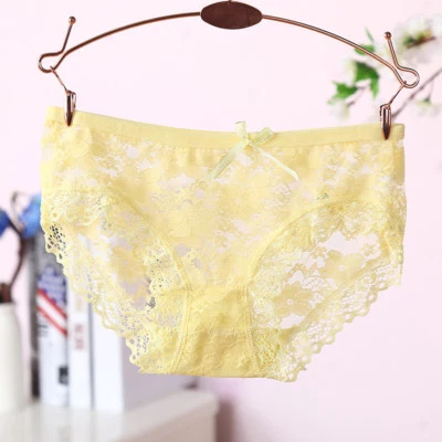 2 peças cuecas femininas sexy de renda oca calcinhas transparentes de renda - Imagem 1 de 4