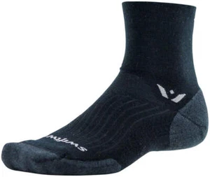 Swiftwick Pursuit Four Wool Socks - 4" Black Medium - Picture 1 of 1