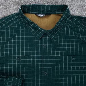Camisa The North Face Para Hombre XL Verde Cuadros Manga Larga Rendimiento Camisa para el Sol - Imagen 1 de 12