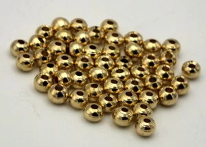 Brass Beads for Fly Tying  - GOLD - 3/16" 5mm 50 pkg MAT230 - Picture 1 of 1