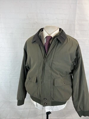 NEW WITH TAGS FALL/WINTER Cutter & Buck Men's Olive Green Bomber Jacket L $258 - Image 1 of 4