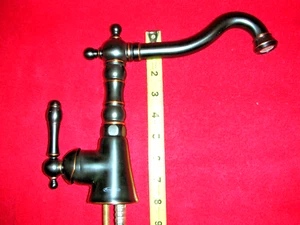 Viktorianische Öl eingerieben Bronze Badezimmer Wasserhahn Einhand Waschbecken Neu Bitte Lesen! - Bild 1 von 11