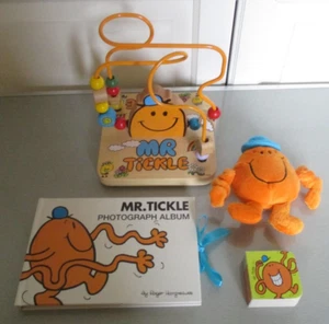 Vibrating Soft Toy Mr Tickle Board Book Photograph Album Mr Men Bead Maze VGC - Picture 1 of 11