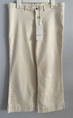 Pantalones Emerson Fry Pierna Ancha Cintura Alta Algodón Elástico Marfil Para Mujer Talla 14 NUEVO Foto 1 de 4