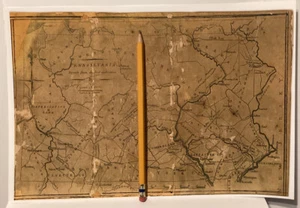 1796 PENNSYLVANIA CYRUS HARRIS MAP MANY OLD TOWN NAMES WITH LONG “S”(f) PRINTING - Picture 1 of 5