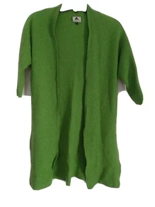 Alpaca International Made In Peru S/M Duster Cardigan Sweater Baby Alpaca Fur - Picture 1 of 5