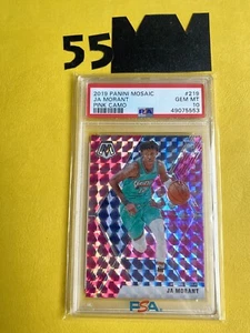 Ja Morant RC ROOKIE 2019 Mosaic Pink Camo #219 Card Memphis Grizzlies PSA 10 - Picture 1 of 8
