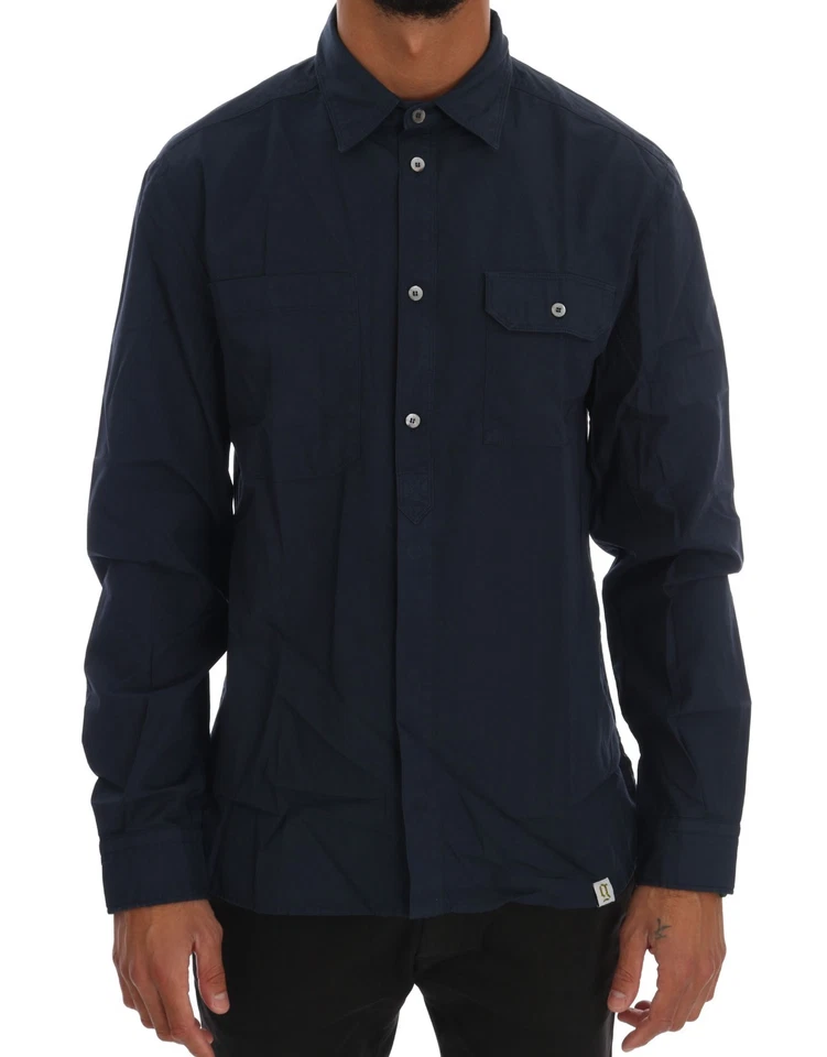 Camisa Top GALLIANO Azul Informal Algodón Manga Larga Para Hombre s. IT50/US40/L PRECIO DE VENTA SUGERIDO POR EL FABRICANTE $360 Foto 1 de 4