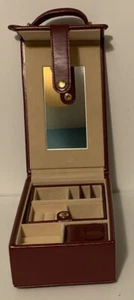 Burgundy Travel Jewelry Case and Mini Companion for Earring - Ring - Chain -... - Picture 1 of 4