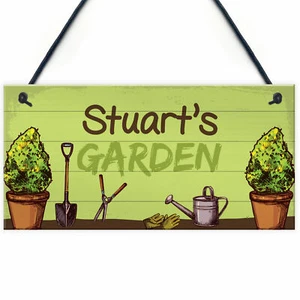 Garden Sign Personalised Summer House Plaque Accessories Shed Gift For Him Her - Picture 1 of 9