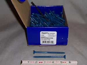 POWERS CONCRETE SCREWS 1/4 X 4" PN02772 QTY. 100  - Picture 1 of 1