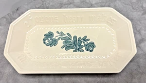 Vtg Bread Platter Yorktowne PFALTZGRAFF Pattern 12" x 7" Blue White Tray " A Joy - Picture 1 of 5
