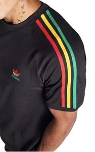 Adidas Originales Para Hombre Clásicos 3 Rayas Camiseta Rasta Talla S, M, L, XL, XXL - Imagen 1 de 13