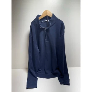 Cutter & Buck Men’s Sz L Blue 1/4 Zip Preppy Mock Neck Classic Sweater Pullover - Picture 1 of 7