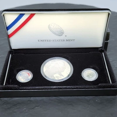 2015 US Mint March of Dimes Silver 3-Coin Proof Set+Reverse PRF Box+COA ✅ - Image 1 of 4
