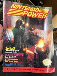 NINTENDO POWER 1989 Vol Issue #4 - Zelda 2: Adventure of Link W/ Poster Complete - Picture 1 of 4