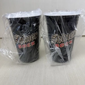 Shiner Bock Birra Plastica Dura Party Tazza Calda o Fredda Nera Bevanda Logica Coppia Nuova - Foto 1 di 6