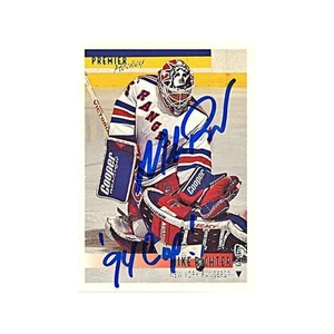 Mike Richter handsigniert und Insc. " Tasse '94!" Premier Hockey Trading Card 1994 - Bild 1 von 1