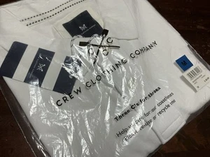 CREW CLOTHING COMPANY POLO SHIRT MELBURY DESIGN MEDIUM WHITE MENS RRP £40 BNWT - Picture 1 of 15