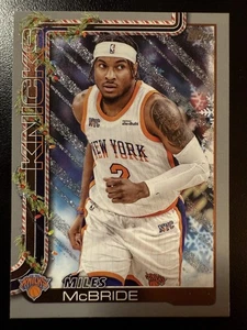 Miles McBride #H15 2025-26 Topps Holiday Glitter - New York Knicks - Picture 1 of 2