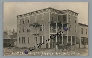 RPPC Hotel McGee LOPEZ PA Sullivan County Real Photo Postcard - Picture 1 of 2