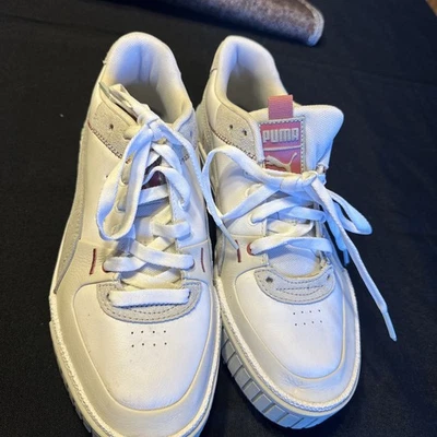 New PUMA Court Leather Lace Up  Womens White Size 9 Sneaker Casual Shoes 3712002 - Image 1 of 4