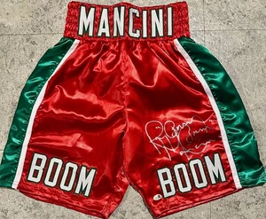 Ray "Boom Boom" Mancini Signed Autographed Red Boxing Trunks COA JSA - Picture 1 of 2