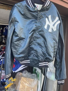 Vintage New York Yankees Authentic Satin Jacket Size Youth Large - Picture 1 of 5