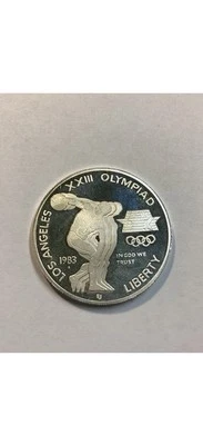 1983 Los Angeles Olympics Uncirculated Silver Proof Dollar Uncirculated $1 Coin - Image 1 of 4