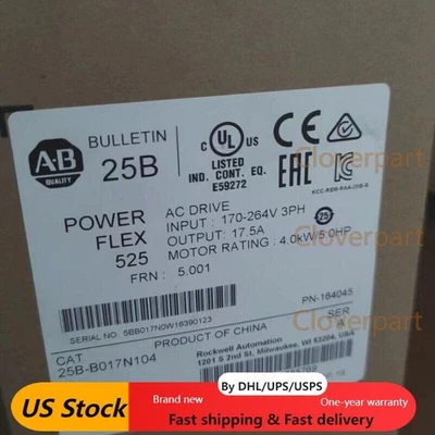 25B-B017N104 PowerFlex 525 ,240VAC 3HP 2022 US Free Tax - Image 1 of 4
