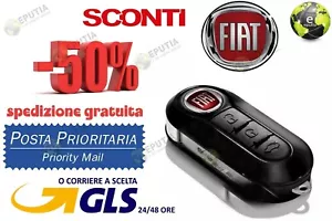 Chiave Cover Telecomando Guscio 3 tasti FIAT 500 LOGO INCLUSO - Foto 1 di 17