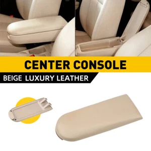 PU Leather Console Armrest Center Cover Lid Beige For VW Jetta Beetle 1999-2009 - Picture 1 of 10