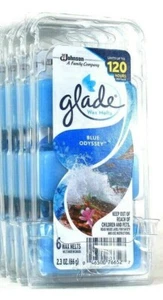 4 Packages Glade 3.1 Oz Blue Odyssey Lasts Up To 160 Hours 8 Count Wax Melts - Foto 1 di 1