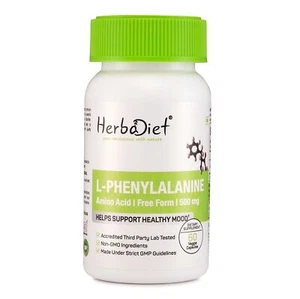 L-Phenylalanine 500mg Capsules Essential Amino Acid Improves Mood Appetite - Picture 1 of 4