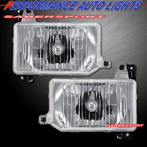 Pair Euro Clear Headlights w/ Bulbs and Bracket for 1987-1995 Nissan Pathfinder - Picture 1 of 2