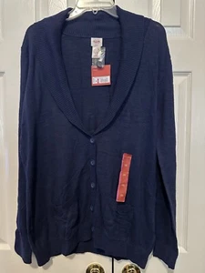 Mossimo Size XXL 100% Cotton Blue Button Front Cardigan - Picture 1 of 6
