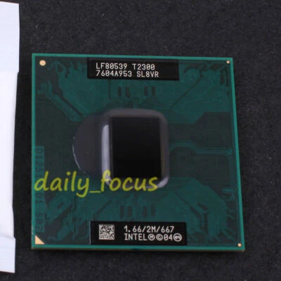 Intel Core Duo Model T2300 SL8VR 1.66 GHz LF80539GF0282M CPU Processor 667 MHz - Image 1 of 2