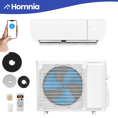 HOMNIA 12000 BTU Split Air Conditioner COOL HEAT Pump System Ductless Wifi 110V SEER20