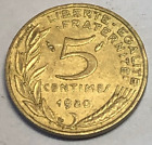 1980 France 5 Centimes KM# 933 - Very Nice Choice Collector Coin!