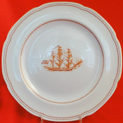TRADEWINDS RED by Spode Dinner Plate 10.2"  made in England - Image 1 of 3