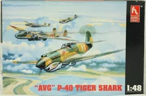 Hobby Craft 1:48 AVG P-40 Tiger Shark Plastic Airplane Model Kit #1451U1 - Picture 1 of 3