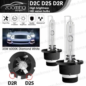 2PCS NEW OEM D2S D2R 6000K 66240 66040 85122 XENON HID HEADLIGHT BULBS LAMPS SET - Picture 1 of 13