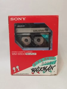 Vintage sony walkman WM-W800 KASSETTENPLAYER. NEUE RIEMEN. FUNKTIONIERT. TOP - Bild 1 von 24
