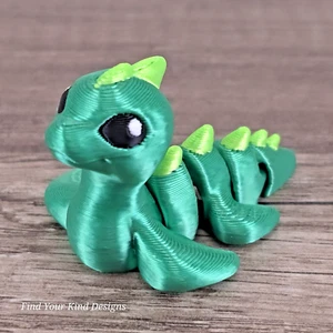 3D printed Loch Ness Hatchling flexi fidget gift, sea creature articulated toy - Picture 1 of 5