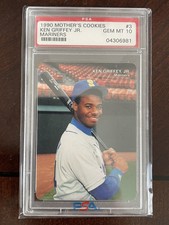 *RARE* 1990 Mother’s Cookies #3 Ken Griffey Jr PSA 10 Pop 14 (Very Tough Grade)