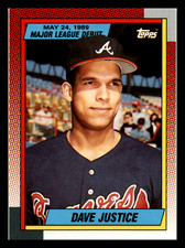 1990 Topps Major League Debut 1989 Dave Justice  #65 Atlanta Braves