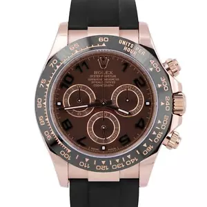 MINT PAPERS Rolex Daytona CHOCOLATE Arabic Rose Gold 116515 40mm Oysterflex BOX - Picture 1 of 6